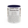 11oz Greater Swiss Mountain Dog Mug, Navy, front view