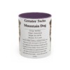 11oz Greater Swiss Mountain Dog Mug, Purple, front view