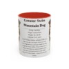 11oz Greater Swiss Mountain Dog Mug, Red, front view