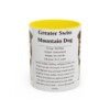 11oz Greater Swiss Mountain Dog Mug, Yellow, front view