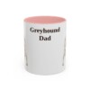 11oz-greyhound-mug-dad-pink 11oz Greyhound Dog Dad Mug, Pink, front view