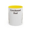 11oz-greyhound-mug-dad-yellow 11oz Greyhound Dog Dad Mug, Yellow, front view