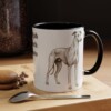 11oz Funny Greyhound Mug, Black, lifestyle photo