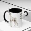 11oz Funny Greyhound Mug, Black, lifestyle photo