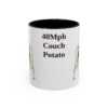 11oz Funny Greyhound Mug, Black, front view