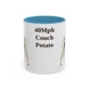11oz Funny Greyhound Mug, Light Blue, front view