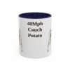 11oz Funny Greyhound Mug, Navy, front view