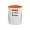 11oz Funny Greyhound Mug, Orange, front view