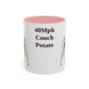 11oz Funny Greyhound Mug, Pink, front view