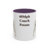11oz Funny Greyhound Mug, Purple, front view