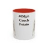 11oz Funny Greyhound Mug, Red, front view