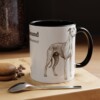 11oz Greyhound Latin Mug, Black, lifestyle photo