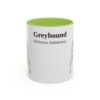 11oz Greyhound Latin Mug, Light Green, front view
