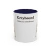 11oz Greyhound Latin Mug, Navy, front view