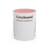 11oz Greyhound Latin Mug, Pink, front view