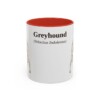 11oz Greyhound Latin Mug, Red, front view