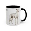 11oz Greyhound Dog Mom Mug, Black, right side view