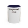 11oz Greyhound Dog Mom Mug, Navy, front view