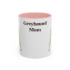 11oz Greyhound Dog Mom Mug, Pink, front view