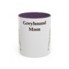 11oz Greyhound Dog Mom Mug, Purple, front view
