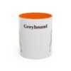11oz-greyhound-mug-orange 11oz Greyhound Mug, Orange, front view