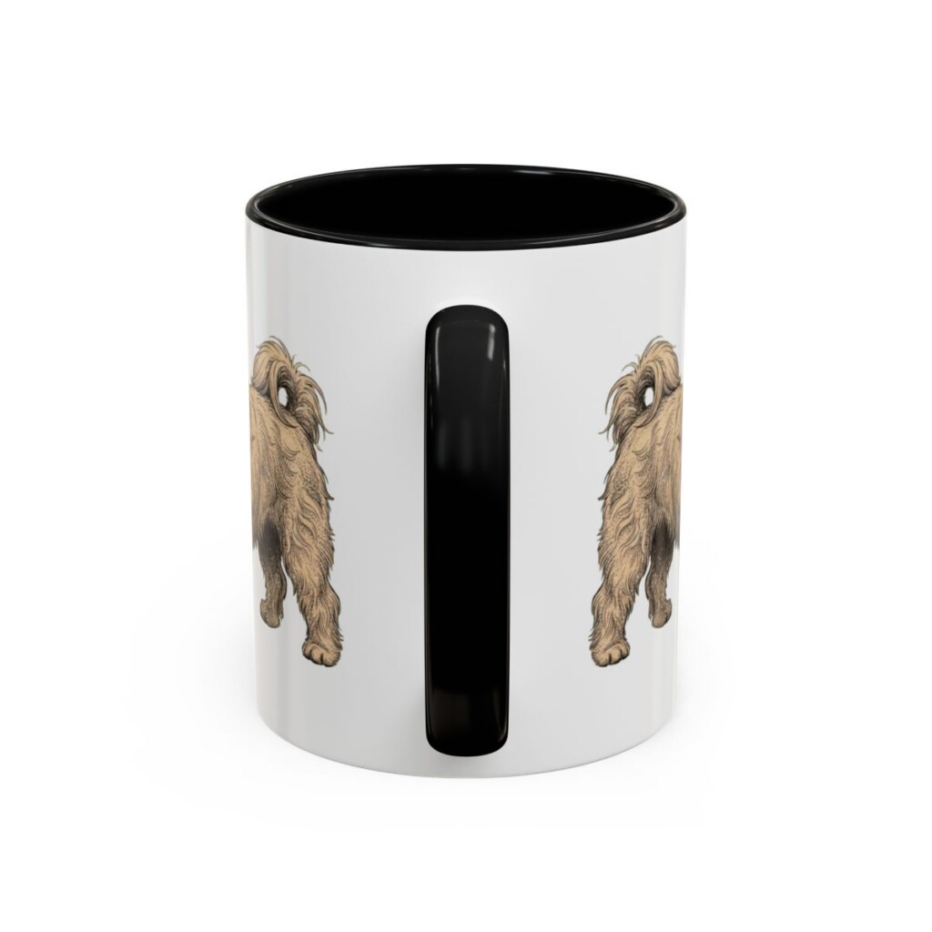 11oz Havanese Dog Dad Mug, Black, back view