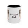 11oz Havanese Dog Dad Mug, Black, front view