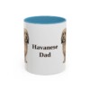 11oz Havanese Dog Dad Mug, Light Blue, front view