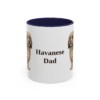 11oz Havanese Dog Dad Mug, Navy, front view