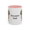 11oz Havanese Dog Dad Mug, Pink, front view