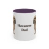 11oz Havanese Dog Dad Mug, Purple, front view