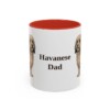 11oz Havanese Dog Dad Mug, Red, front view