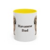 11oz Havanese Dog Dad Mug, Yellow, front view