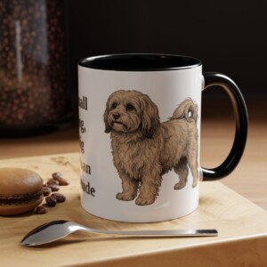 11oz Funny Havanese Mug, Black, lifestyle photo