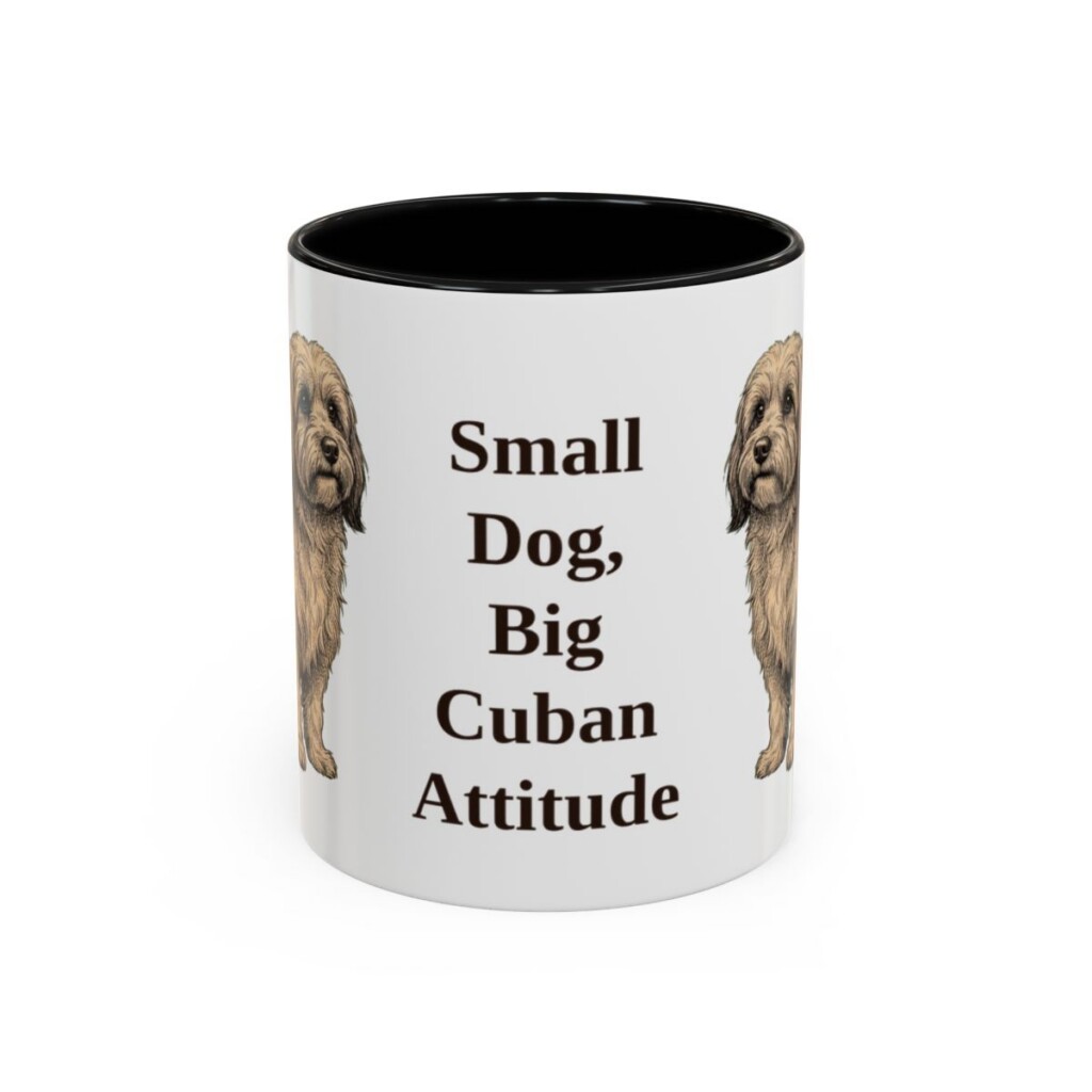 11oz Funny Havanese Mug, Black, front view