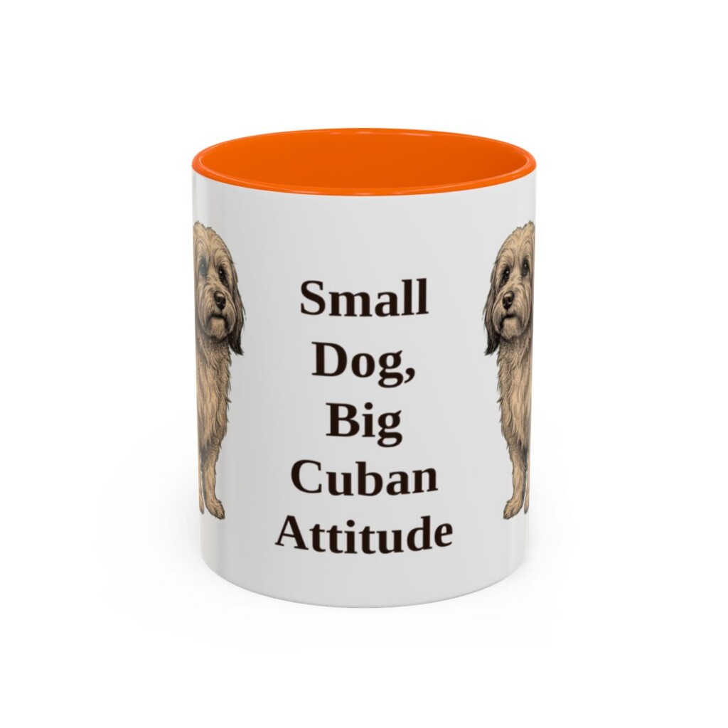 11oz Funny Havanese Mug, Orange, front view