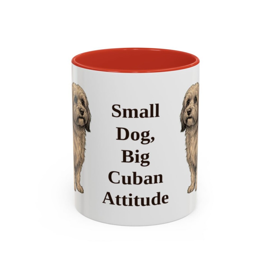 11oz Funny Havanese Mug, Red, front view