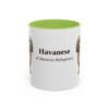 11oz Havanese Latin Mug, Light Green, front view