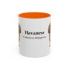11oz Havanese Latin Mug, Orange, front view