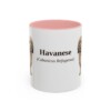 11oz Havanese Latin Mug, Pink, front view