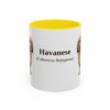 11oz Havanese Latin Mug, Yellow, front view