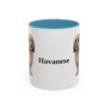 11oz Havanese Mug, Light Blue, front view
