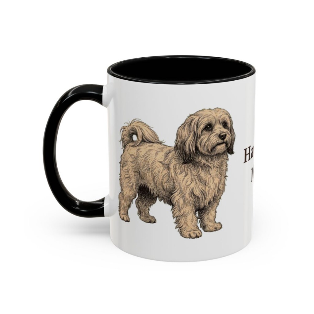 11oz Havanese Dog Mom Mug, Black, left side view