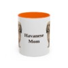 11oz Havanese Dog Mom Mug, Orange, front view