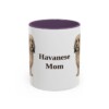 11oz Havanese Dog Mom Mug, Purple, front view