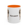 11oz Havanese Mug, Orange, front view