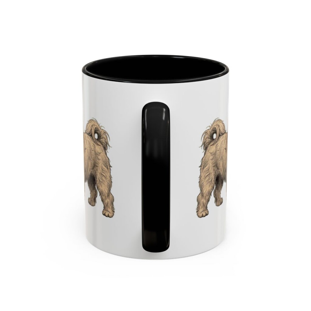 11oz Havanese Mug, Black, back view