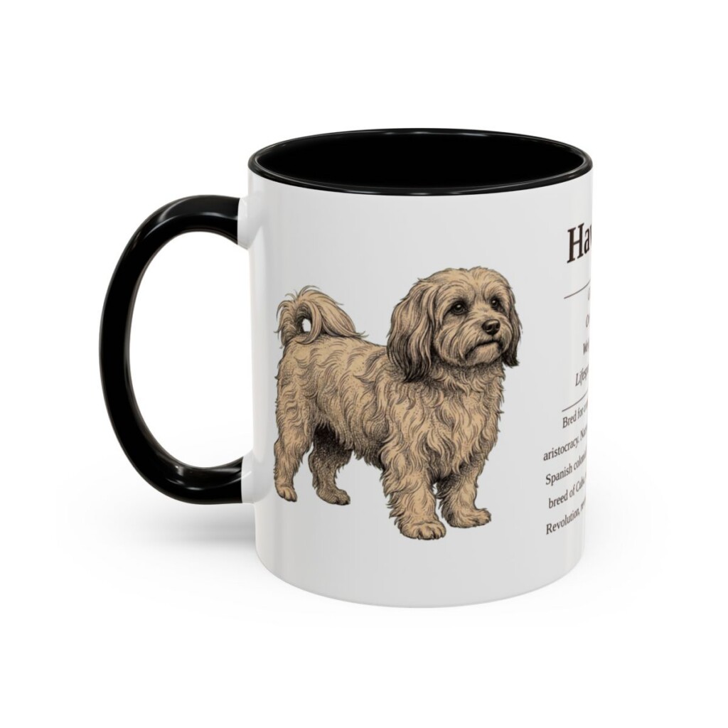 11oz Havanese Mug, Black, left side view
