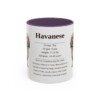 11oz Havanese Mug, Purple, front view