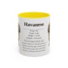 11oz Havanese Mug, Yellow, front view